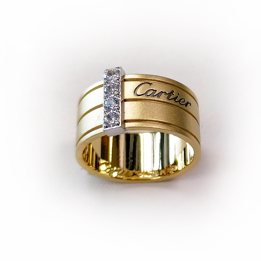 Кольцо Cartier "Дорожка" матовая
